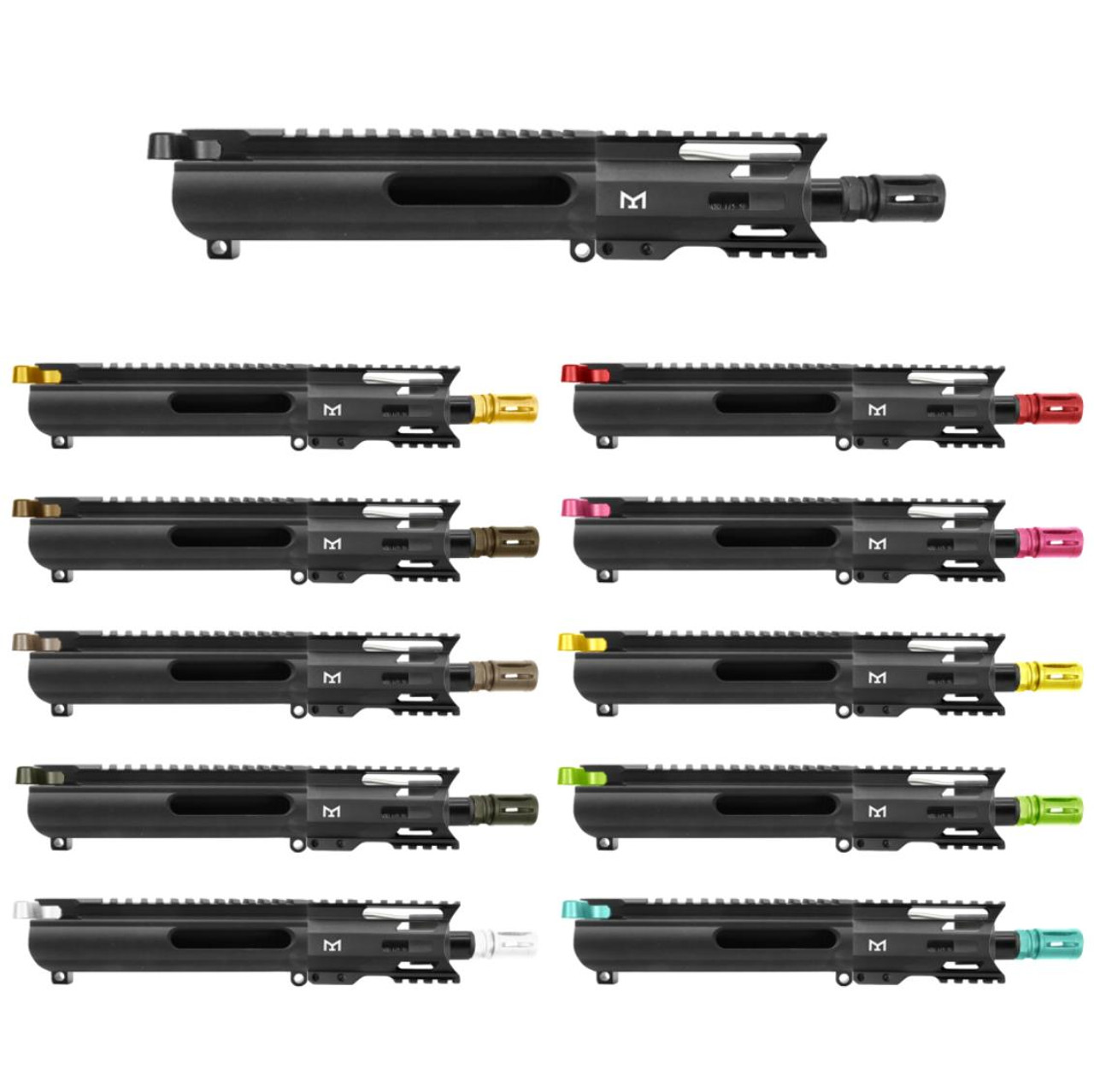 MCS AR-15 5.56 NATO 5'' SLICK SLIDE PISTOL UPPER - 4'' M LOK HANDGUARD - USA MADE BCG - COLOR OPTION 