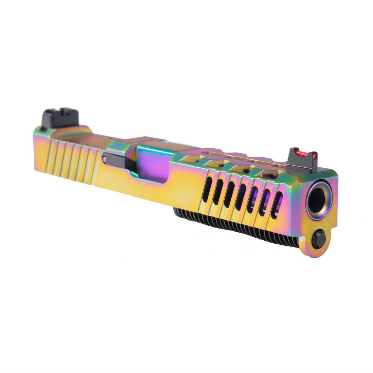 MCS 9MM COMPLETE SLIDE KIT 'POLYCHROME PURSUIT' - GLOCK 19 GEN 1-3 COMPATIBLE 