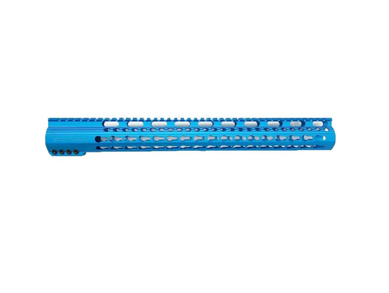 MCS AR-15 Blue Anodized Free Float Keymod Handguard - 16.5 Inch 