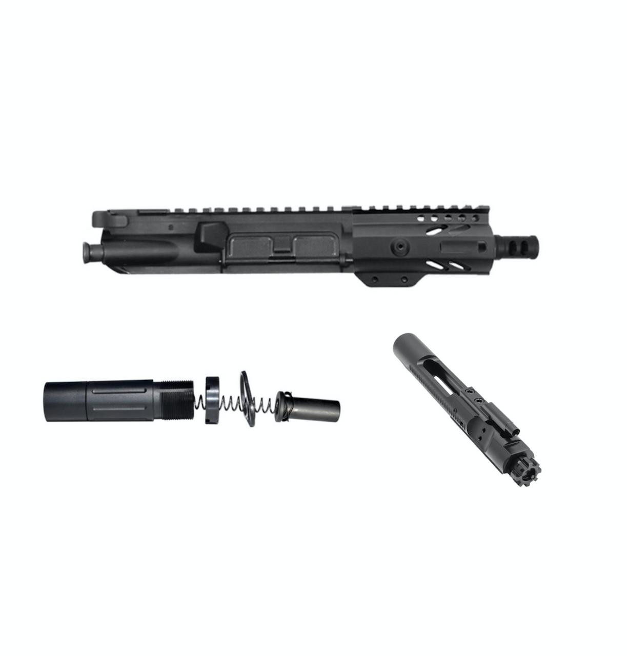 MCS AR-15 5.56 NATO 5'' WITH 4'' SUPER SLIM HANDGUARD - USA MADE BCG - SHORT BUFFER SYSTEM 