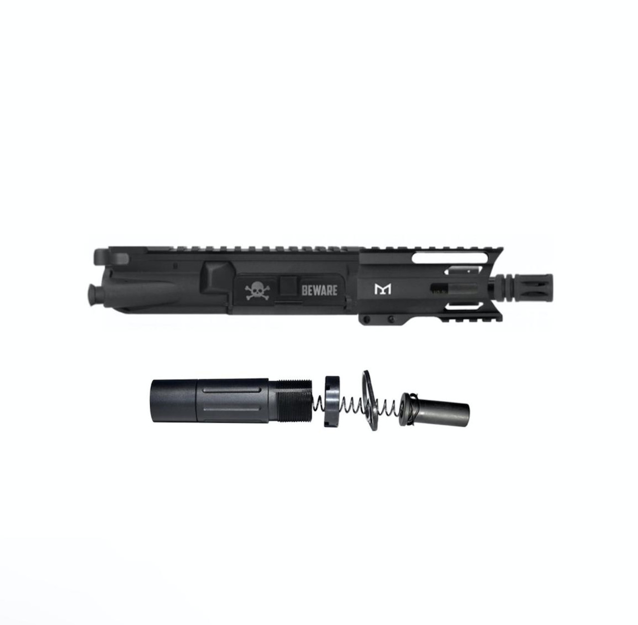 MCS Beware Micro 5" AR15 Complete Build Kit With Short Buffer System 