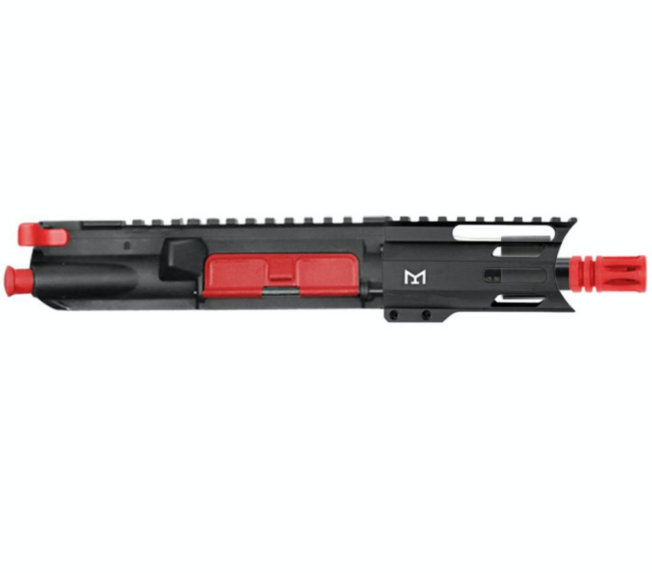 MCS Micro 5" AR15 Complete Build Kit With Short Buffer System - CEARKOTE RED 