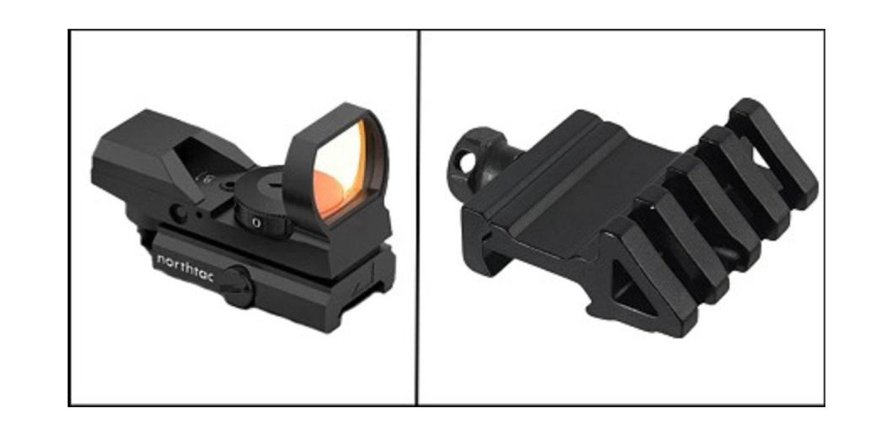 MCS MVR REFLEX SIGHT DUAL COLORS RED/GREEN 50/CS + TRINITY FORCE 45 OFFSET WEAVER MOUNT 