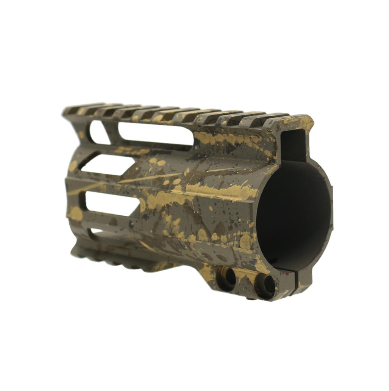 MCS AR-15 4'' Combat Modular M-Lok Handguard "C" Cut - Base FDE - Pattern - Burnt Bronze - OD Green - Gold - Cerakote Splatter 