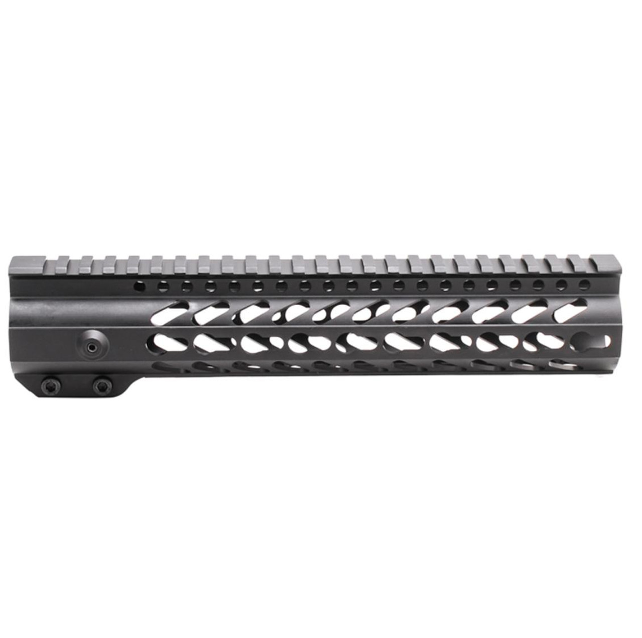 MCS AR-15 10" Super Slim Light Keymod Free Float Handguard w/Steel Barrel Nut & Top Rail 