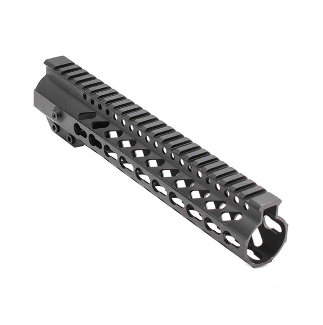 MCS AR-15 10" Super Slim Light Keymod Free Float Handguard w/Steel Barrel Nut & Top Rail 