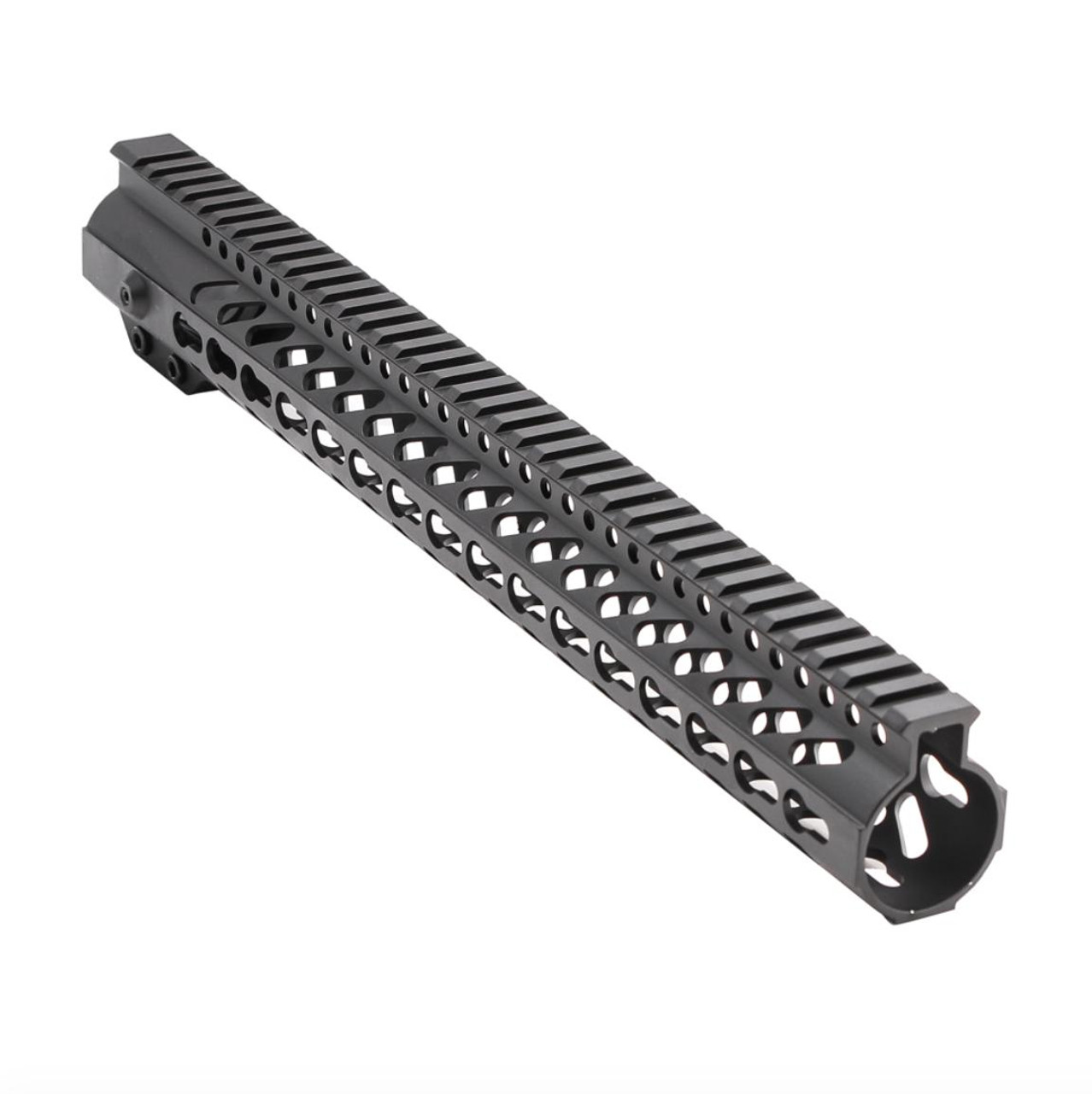 MCS AR-15 Super Slim Light Keymod 15" Free Float Handguard w/Steel Barrel Nut & Top Rail 