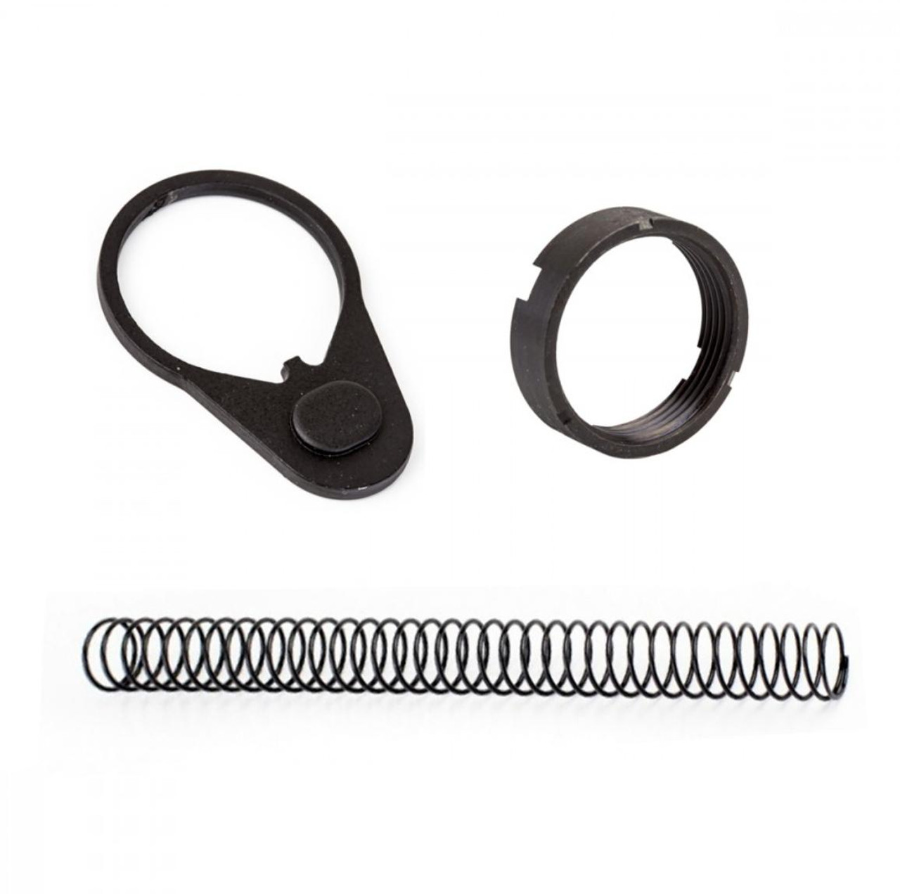 MCS AR-15 Endplate Castle Nut and Carbine Buffer Spring Combo 