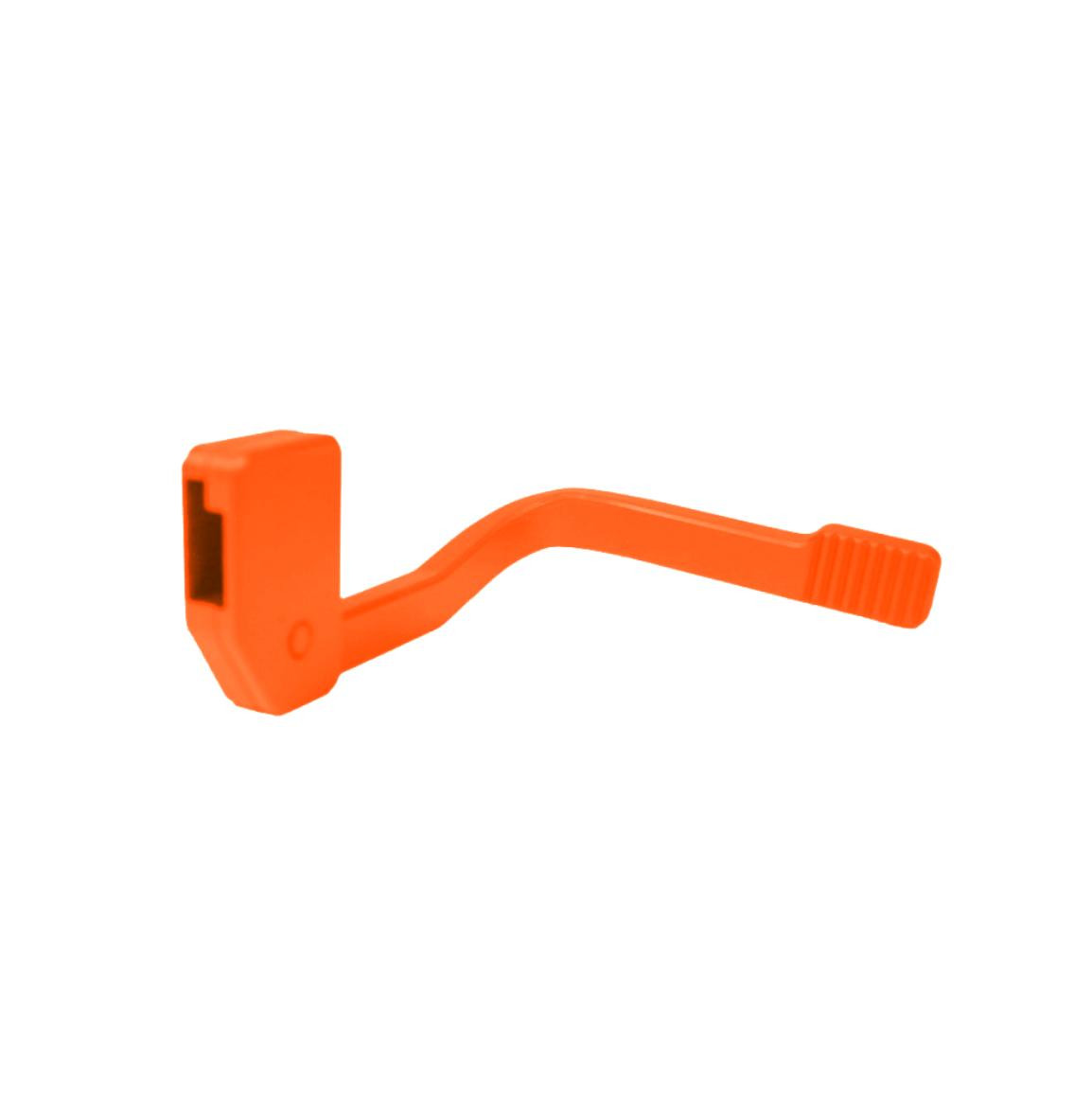 MCS AR-15 Extended Aluminum Bolt Catch Lever - Cerakote Hunter Orange 