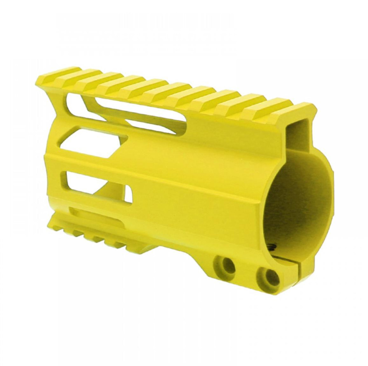 MCS AR-15 4" Combat Modular M-Lok Handguard "C" Cut - CERAKOTE Lemon Zest 