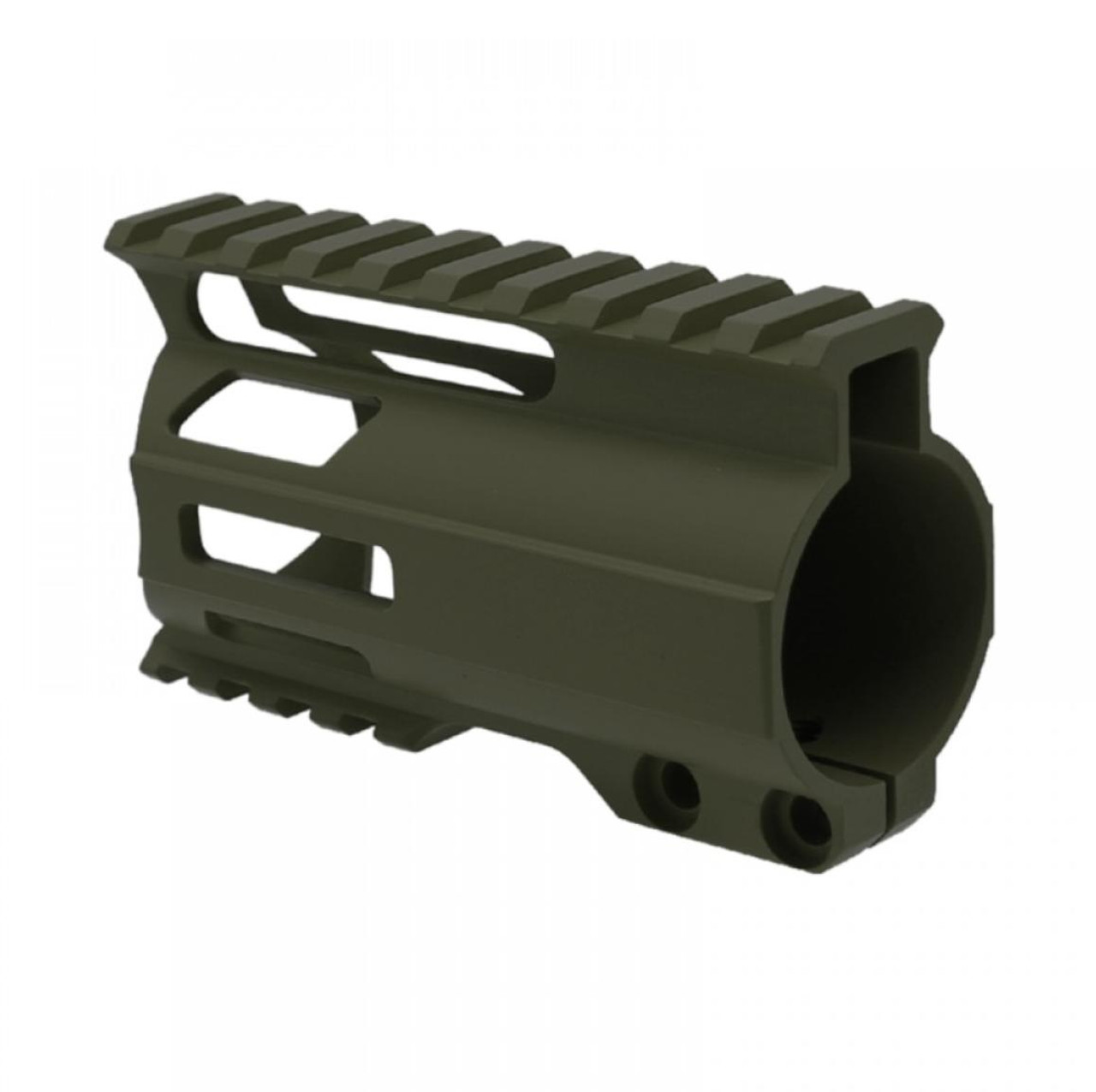 MCS AR-15 4" Combat Modular M-Lok Handguard "C" Cut - CERAKOTE OD Green 