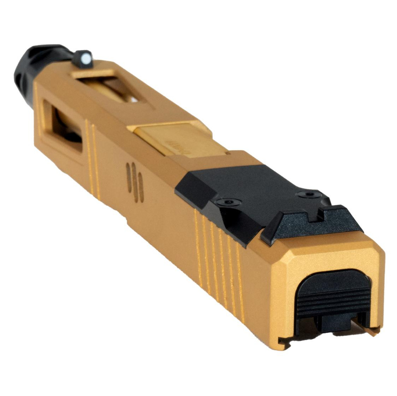 MCS 9MM 24K GOLD GLOCK 19 COMPATIBLE COMPLETE SLIDE KIT 