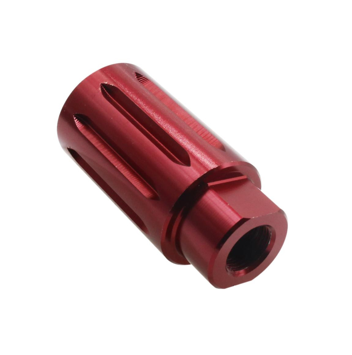 AR-15/.223/5.56 Flash Can Muzzle Brake - Aluminum Red