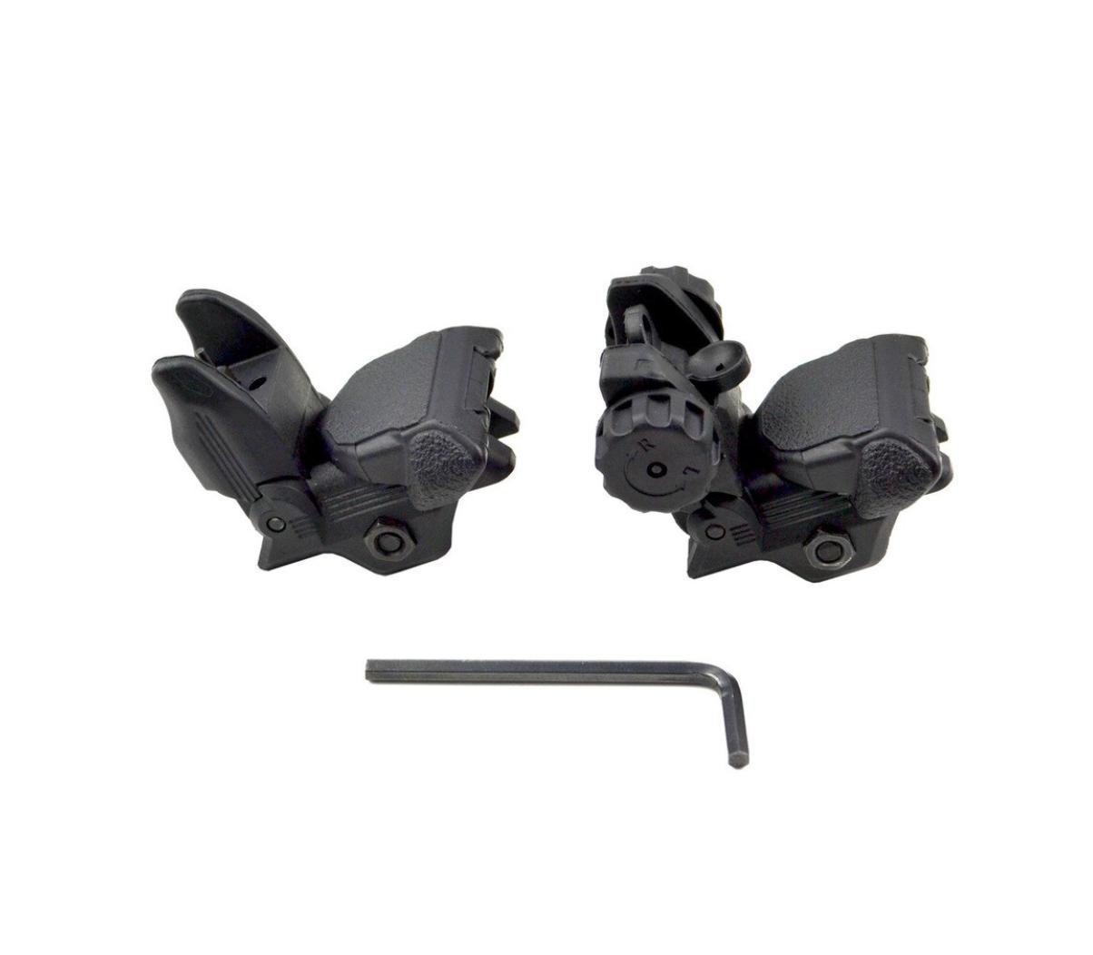 Polymer Front and Rear Flip Up Back Up Sight Set