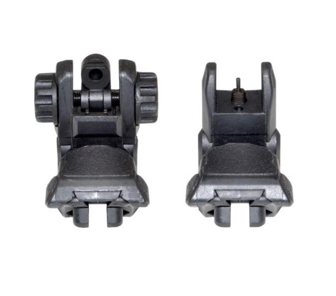Polymer Front and Rear Flip Up Back Up Sight Set