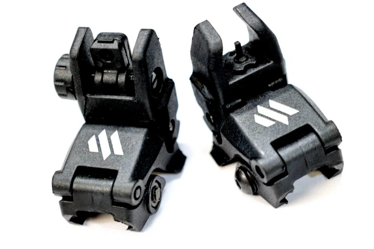 タクティカルメイス MX-1 Front and Rear Polymer Backup Sights - Black