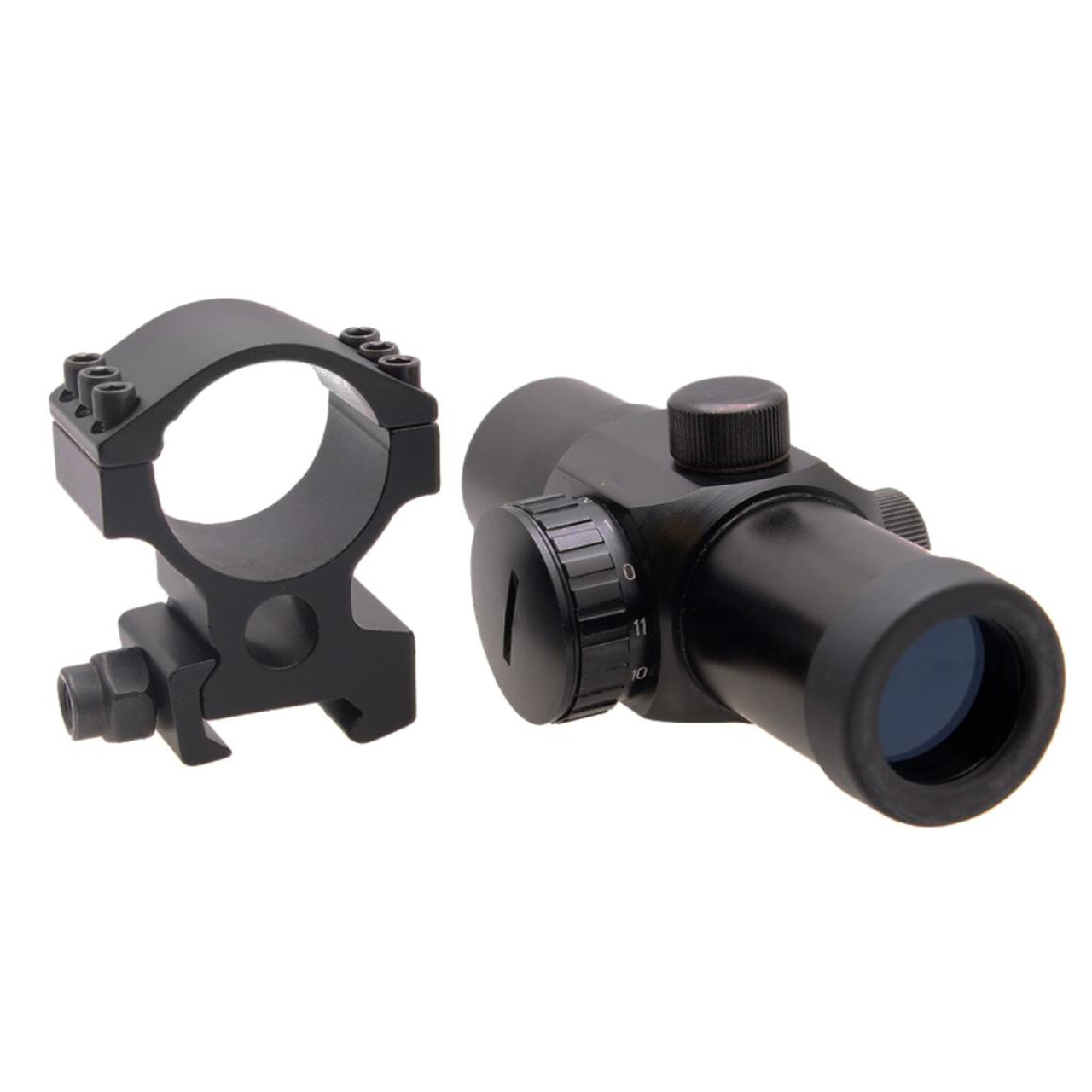 MCS Illuminated 1x25 Red Dot Scope Sight - Short - For Picatinny/Weaver 