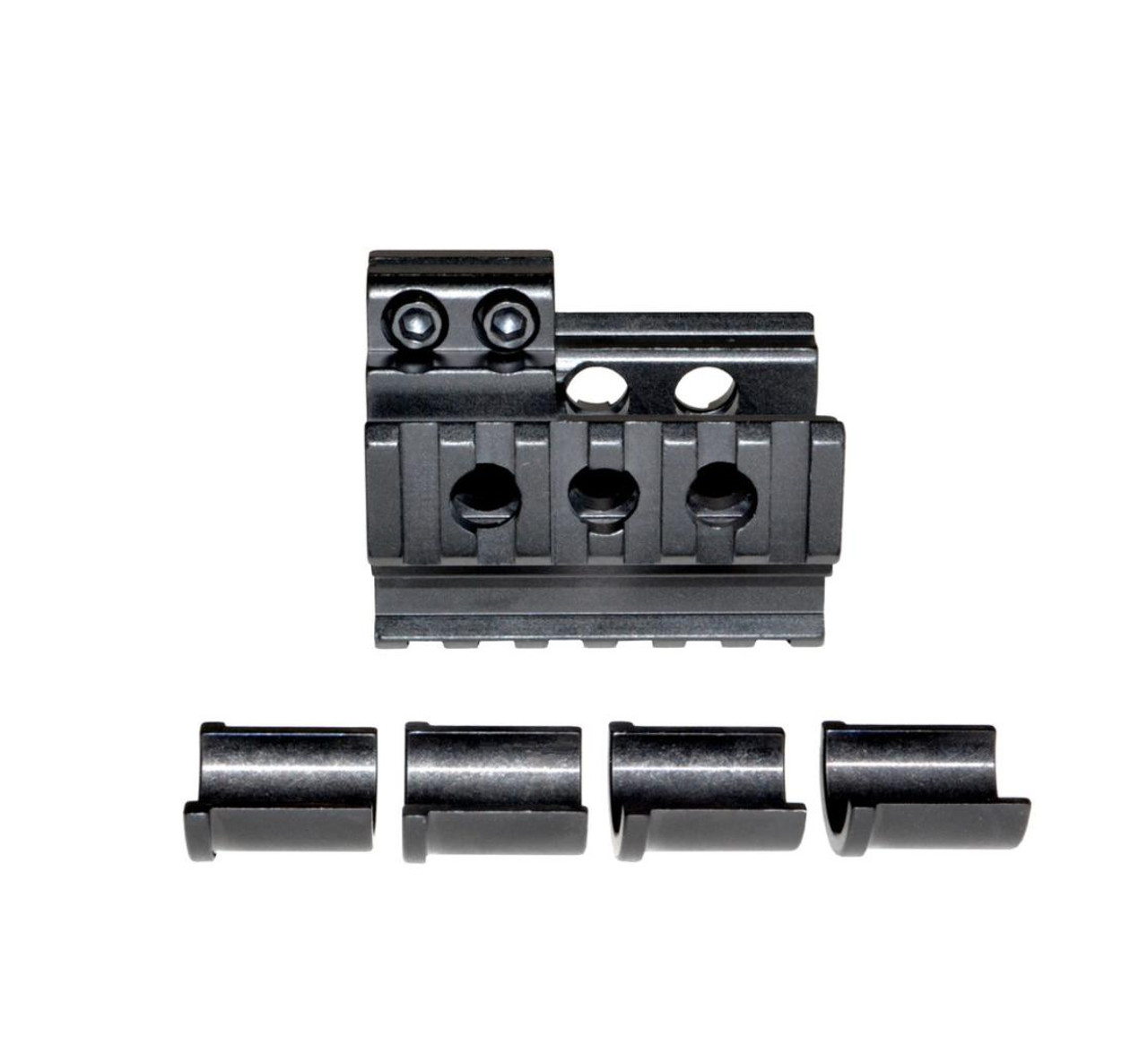 MCS AR-15 FSP Tri Rail Barrel Mount w/ Spacers - Black 