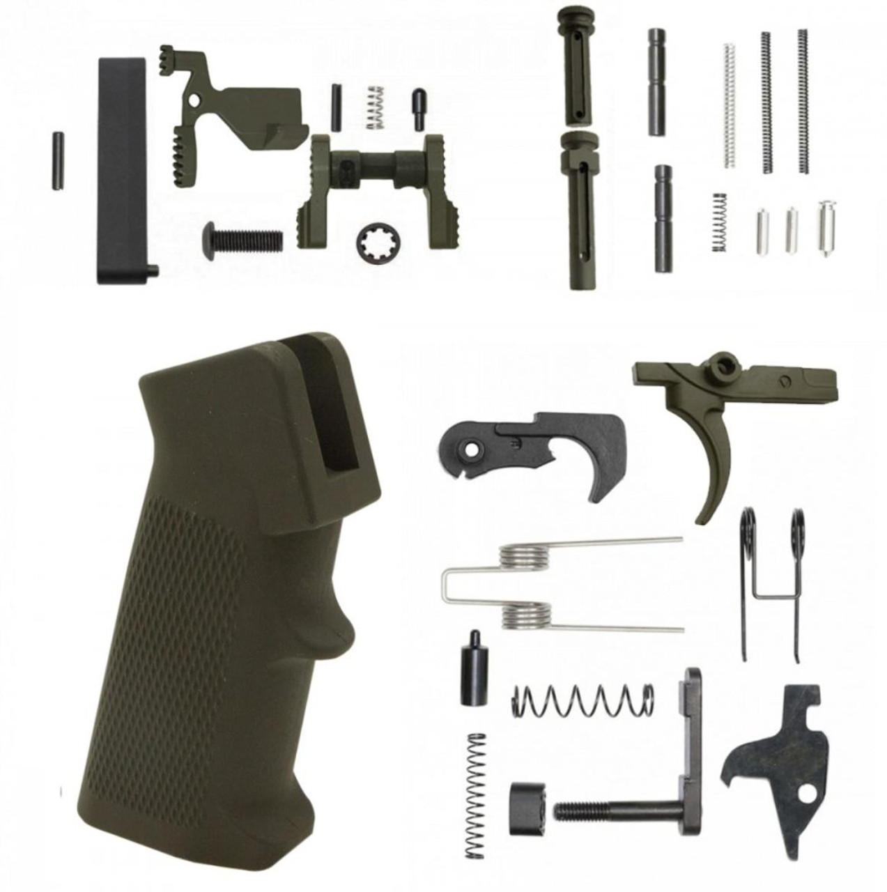 MCS AR-15 Lower Parts Kit w/ Cerakote OD Green 