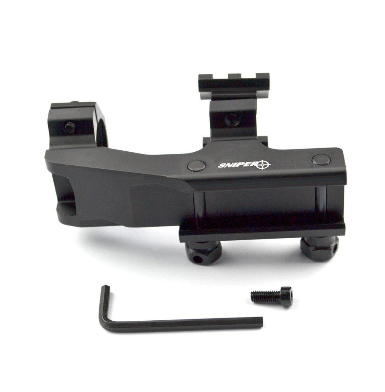 MCS 1" High Profile Cantilever Scope Mount with Dual 45 Degree Top Mini Rail Mounts 