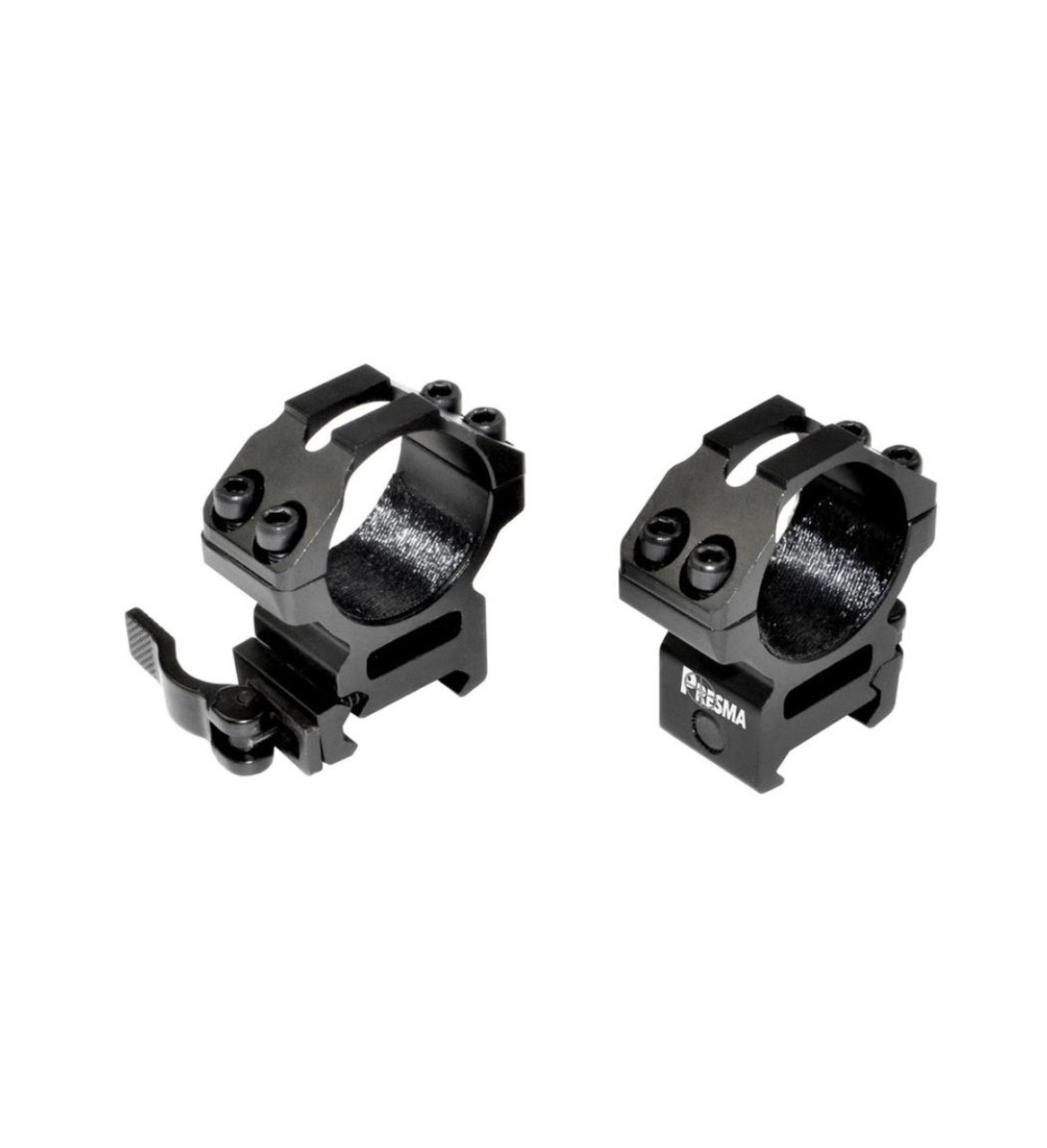 MCS 30mm Quick Release Medium Profile Scope Rings for Picatinny/Weaver Rails 