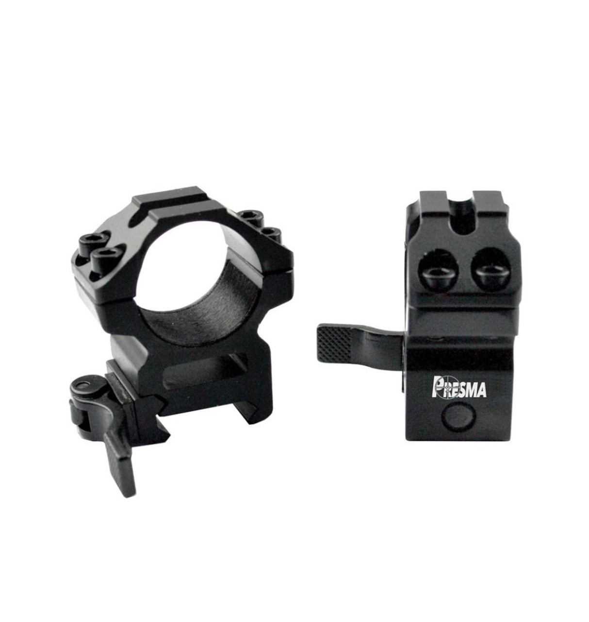 MCS 1” Quick Release Medium Profile Scope Rings for Picatinny Rails 