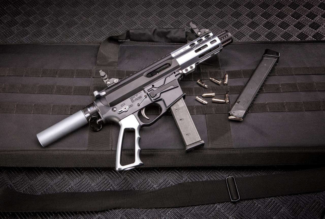 MCS AR-15 Micro Pistol Furniture Set USA Made - Anodized Grey 