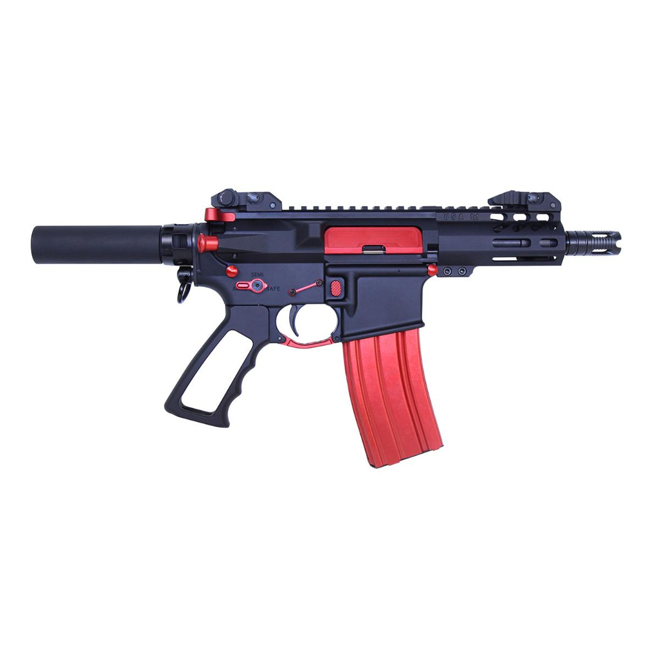 MCS AR-15 Micro Pistol Furniture Set USA Made - Anodized Black 