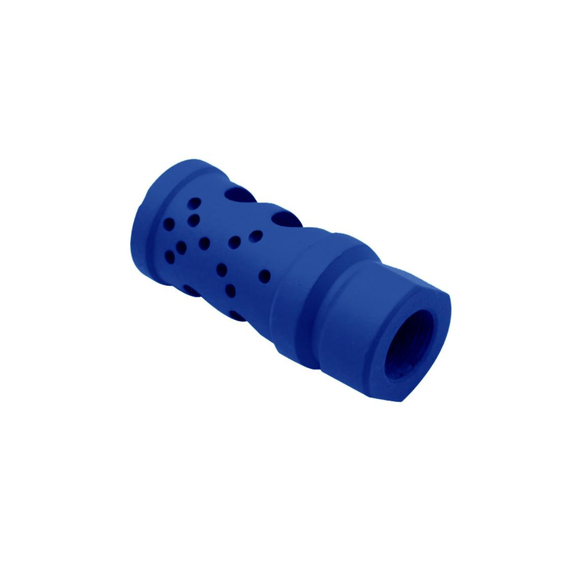 MCS AR-15/.223/5.56 Ported Muzzle Brake Compensator ½”x28 - Cerakote Blue Flame 