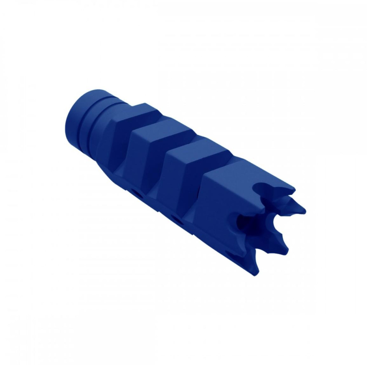 MCS AR-15/.223/5.56 Shark Muzzle Brake 1/2x28 Pitch Thread - Cerakote Blue Flame 