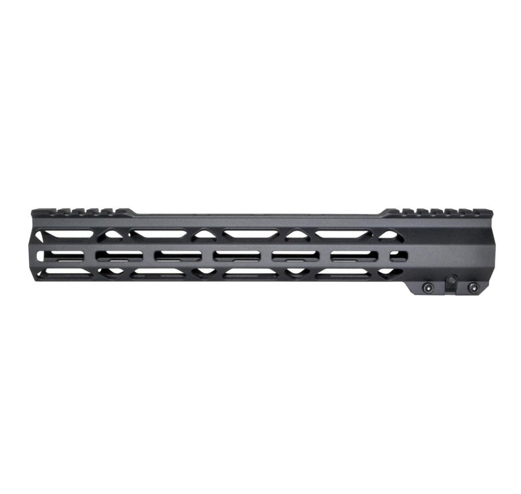 MCS AR-15 223/5.56 12.5" Super Light Slim Free Float M-LOK Handguards with Partial Top Rail - Black 