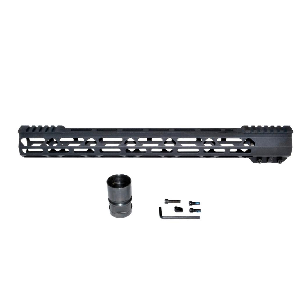 MCS AR-15 223/5.56 16.5" Super Light Slim Free Float M-LOK Handguards with Partial Top Rail 