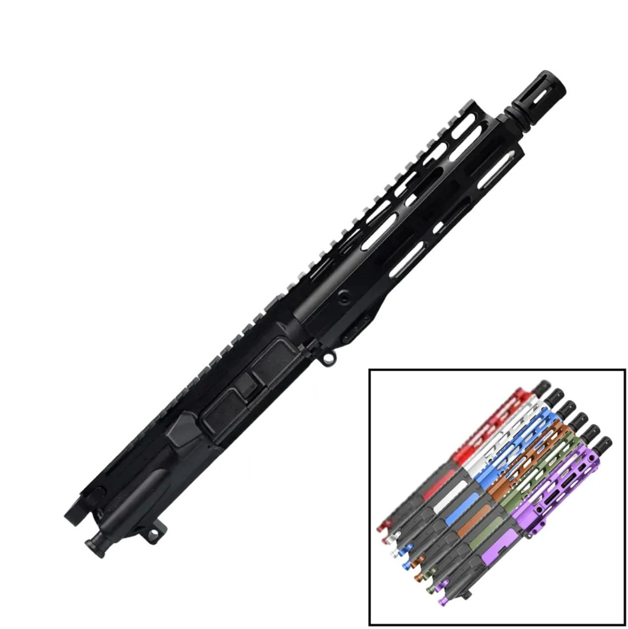 MCS AR-15 7″ 5.56 NATO Built Pistol Upper – Multiple Colors 