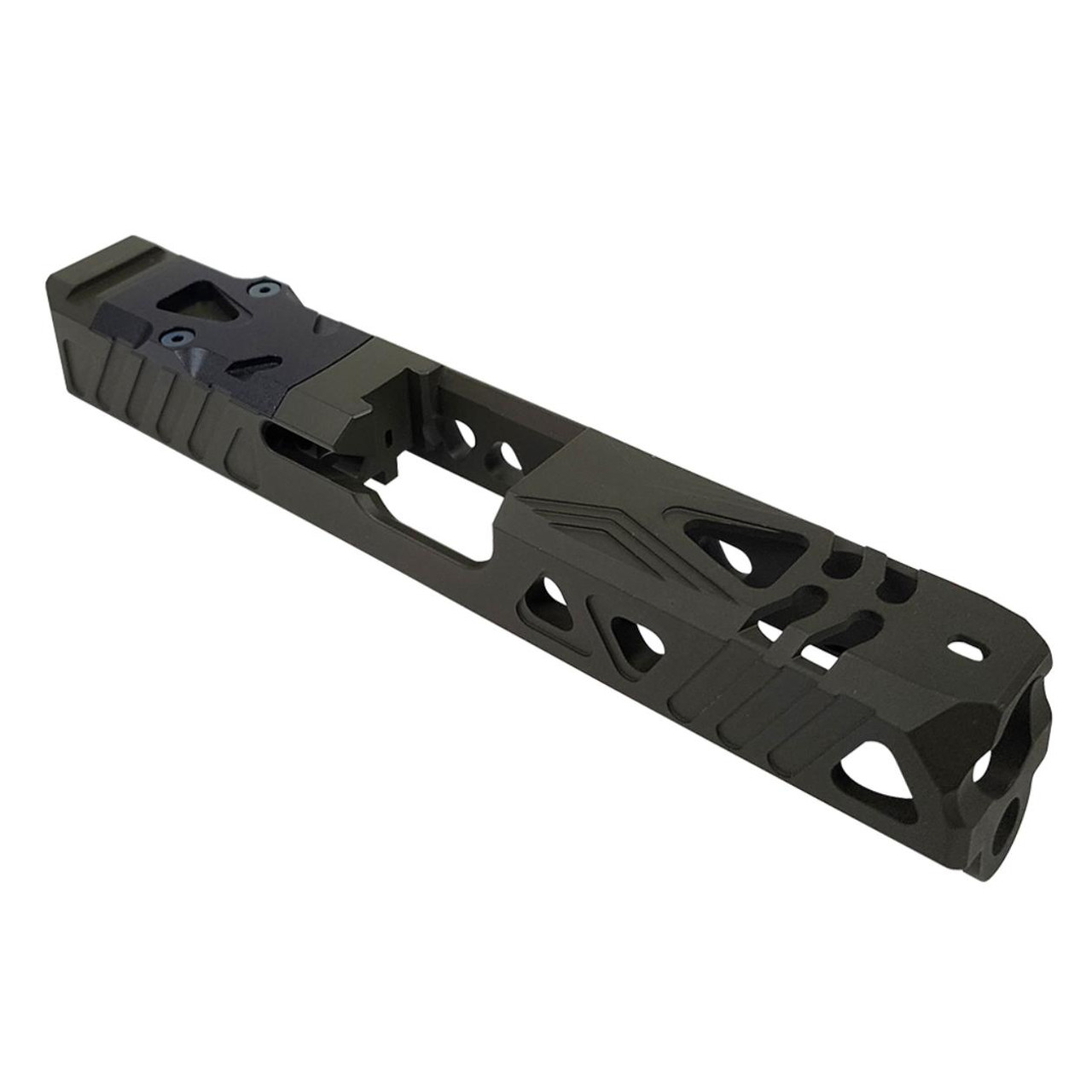 MCS Gen 3 Slide W/ Ported Optic Cut For Glock 19 - Cerakote OD Green 