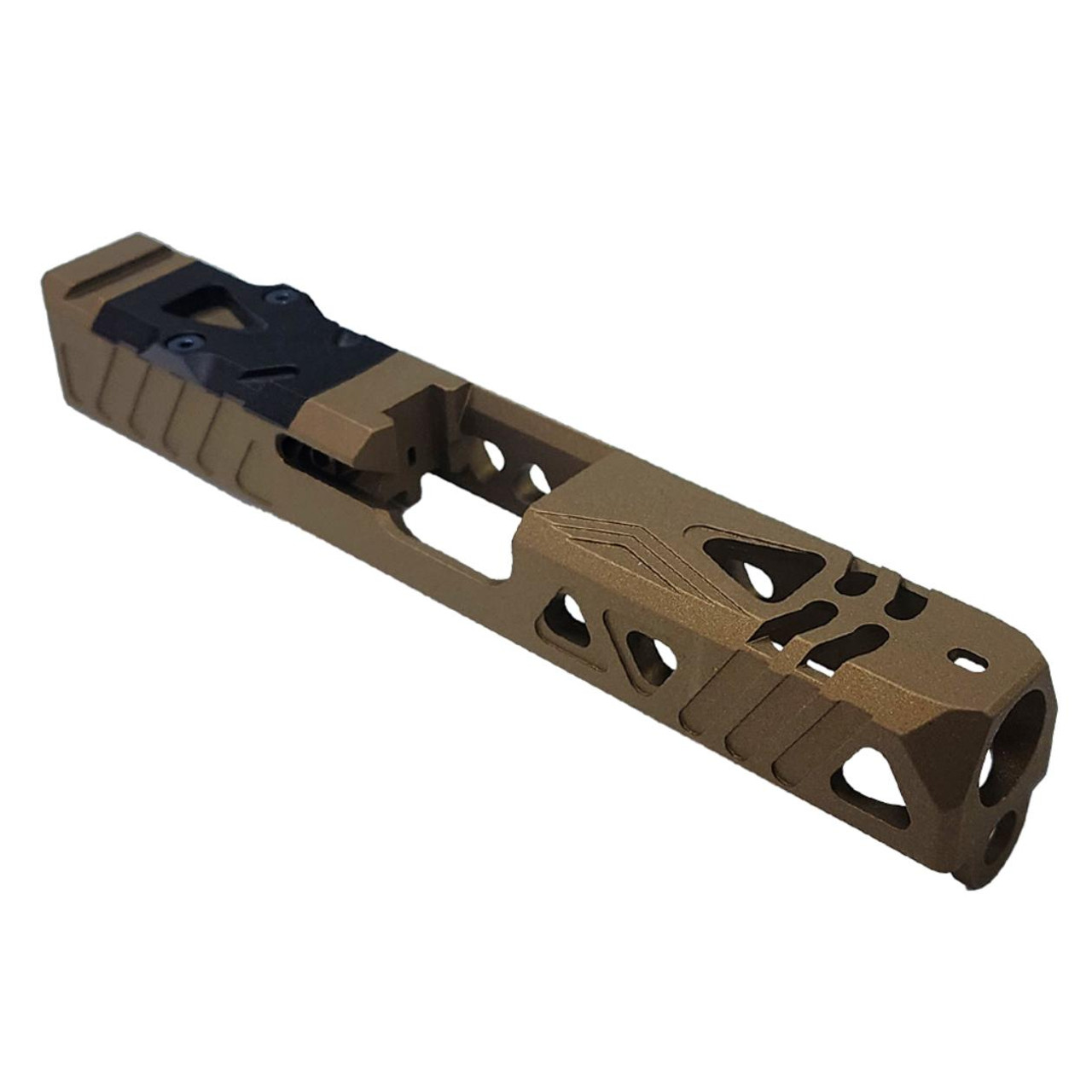 MCS Gen 3 Slide W/ Ported Optic Cut For Glock 19 - Cerakote Burnt Bronze 