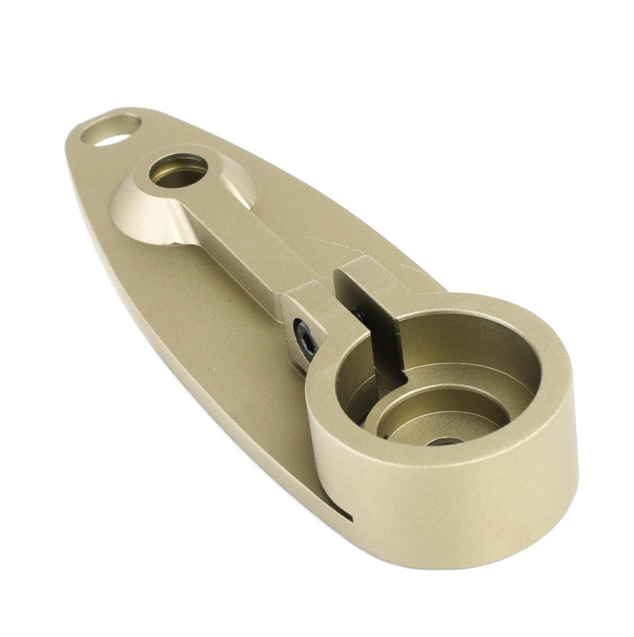 MCS AR-15 Rifle Length Aluminum A1/A2 Stock Butt Plate with Locking Screw - TAN 