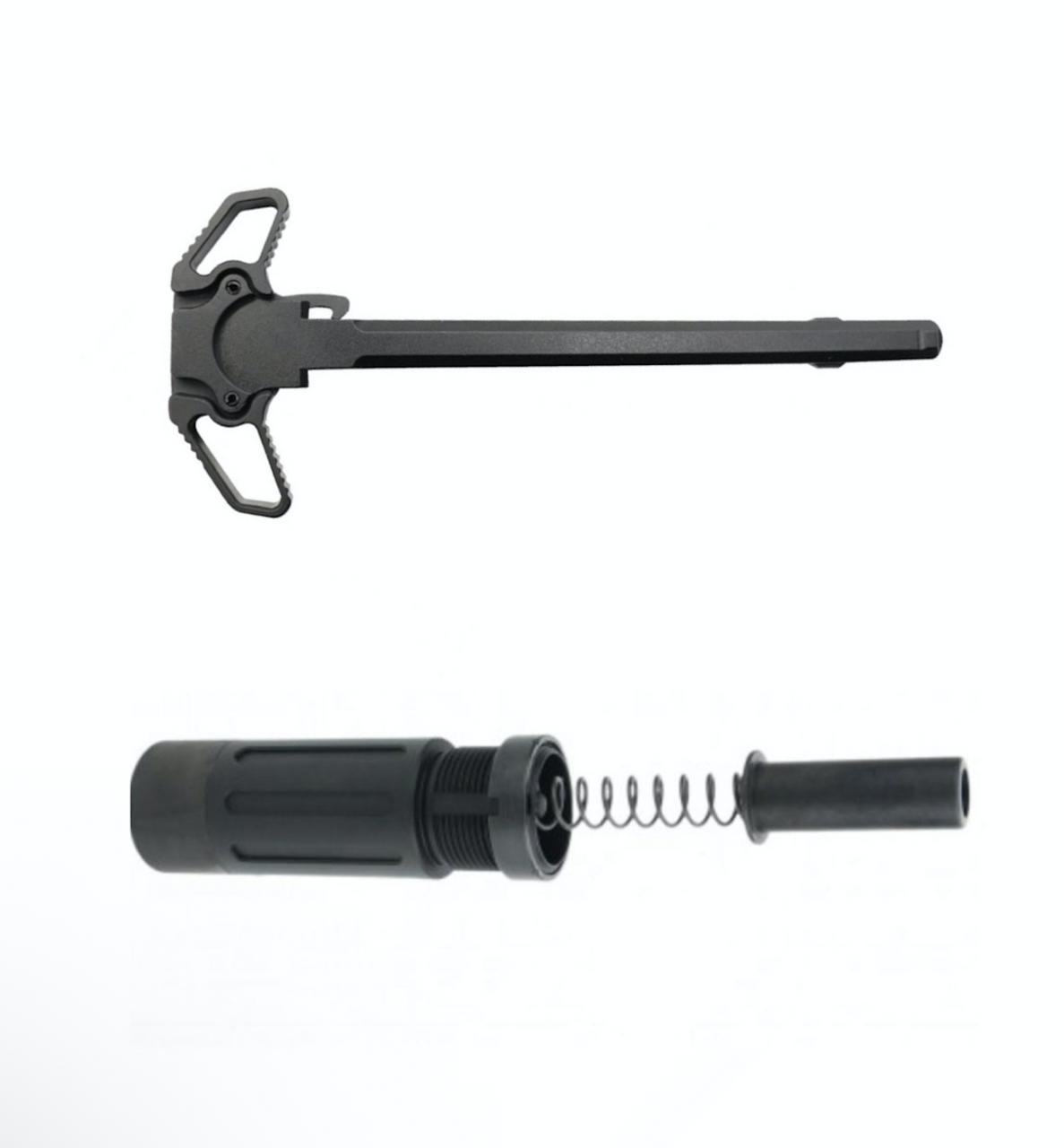 MCS AR-15 3.5" Short Buffer System - Ambi Charging Handle Combo - Cerakote Black 