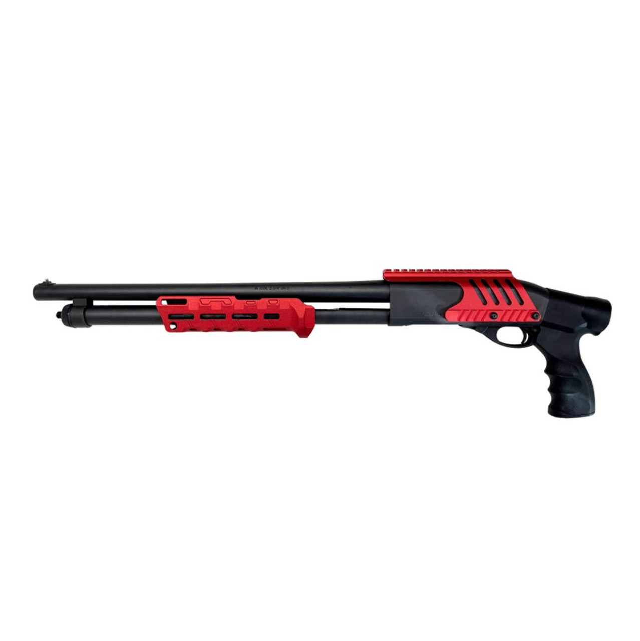 MCS Remington 870 12 gauge - Saddle Mount & Forend - Aluminum - Red - Aftermarket Combo Set 