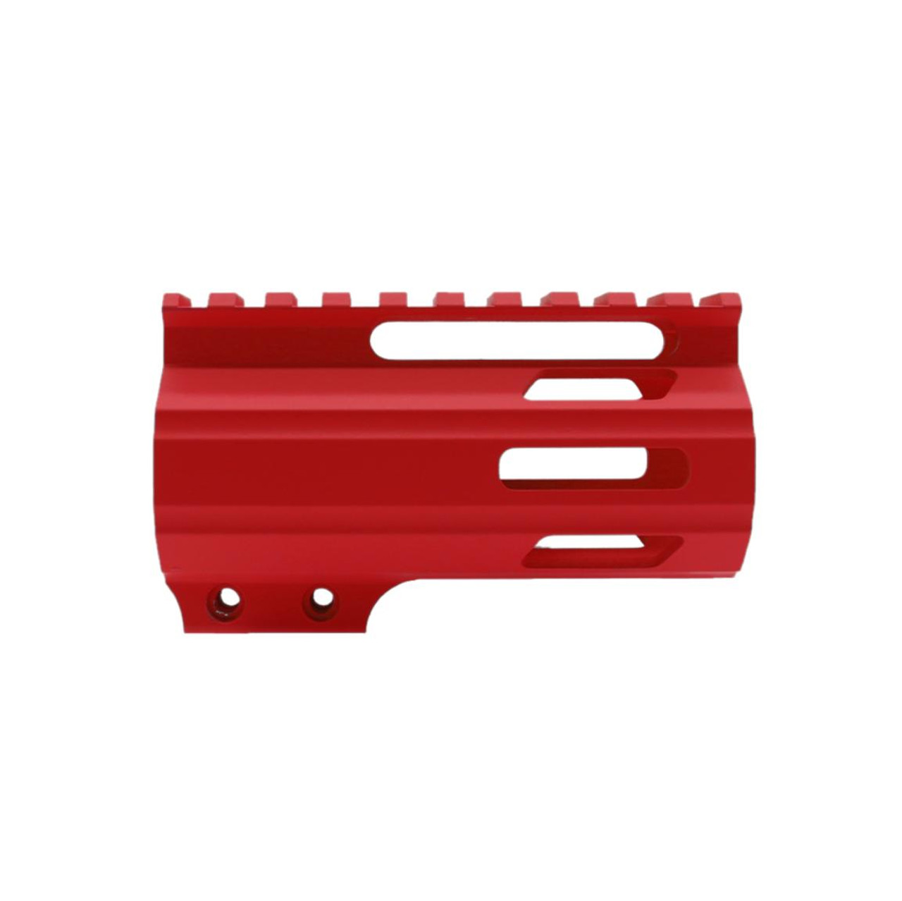 MCS AR-15 4" M-LOK Parallelogram Handguard - MADE IN USA - Cerakote Red 