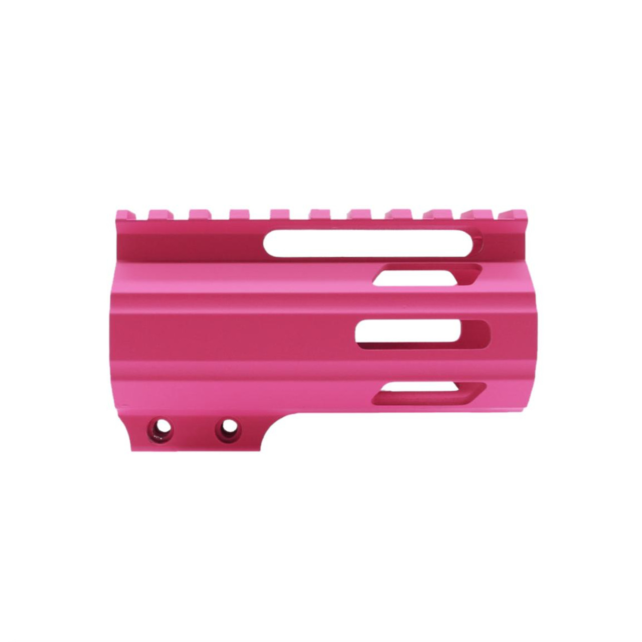 MCS AR-15 4" M-LOK Parallelogram Handguard - MADE IN USA - Cerakote Pink 