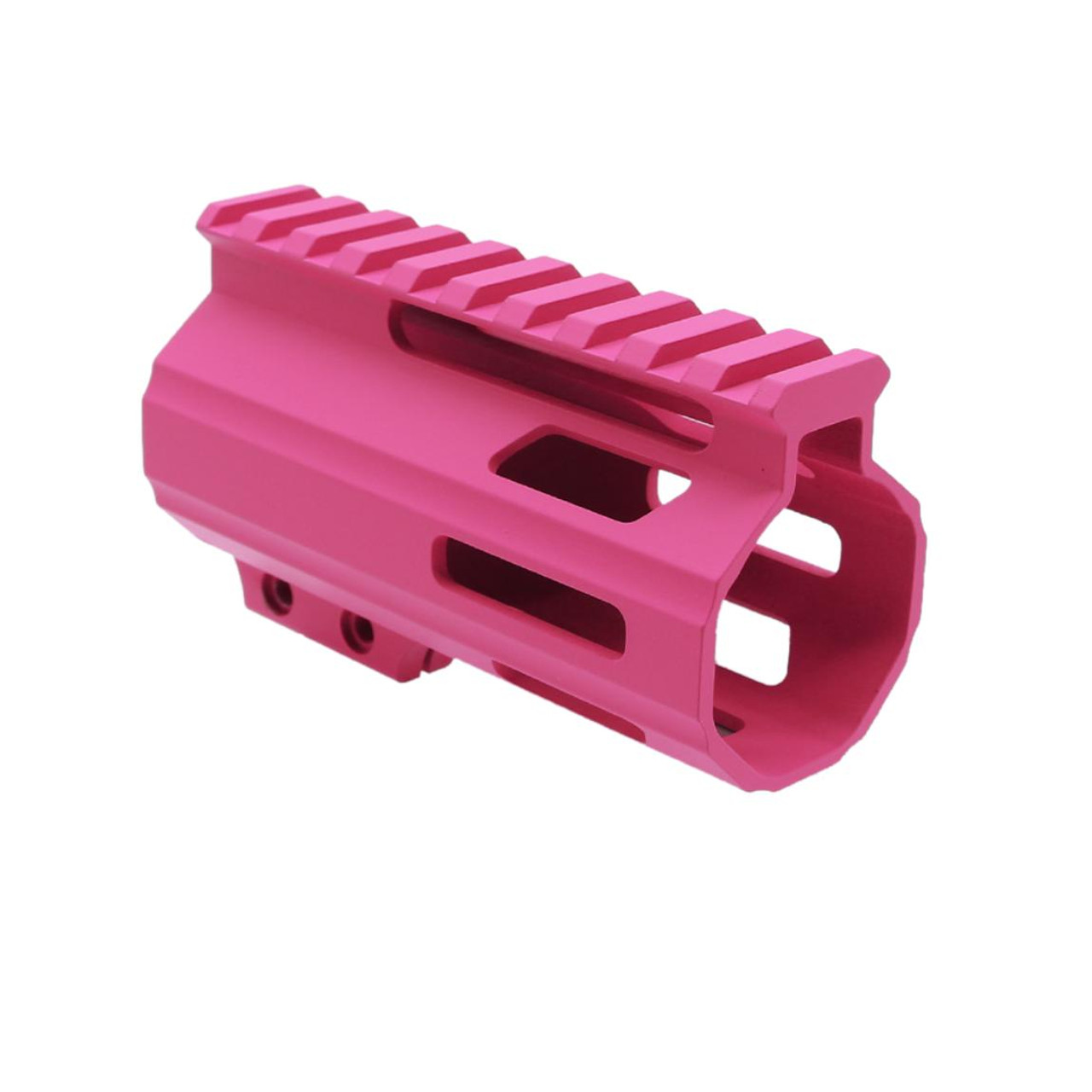 MCS AR-15 4" M-LOK Parallelogram Handguard - MADE IN USA - Cerakote Pink 