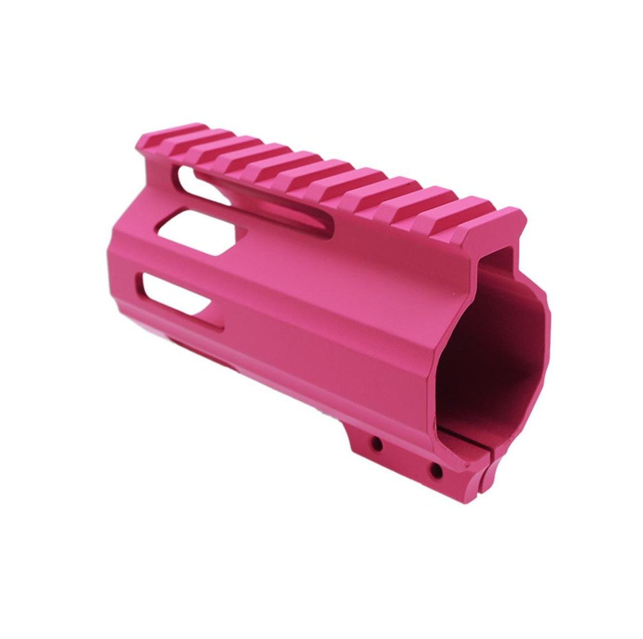 MCS AR-15 4" M-LOK Parallelogram Handguard - MADE IN USA - Cerakote Pink 