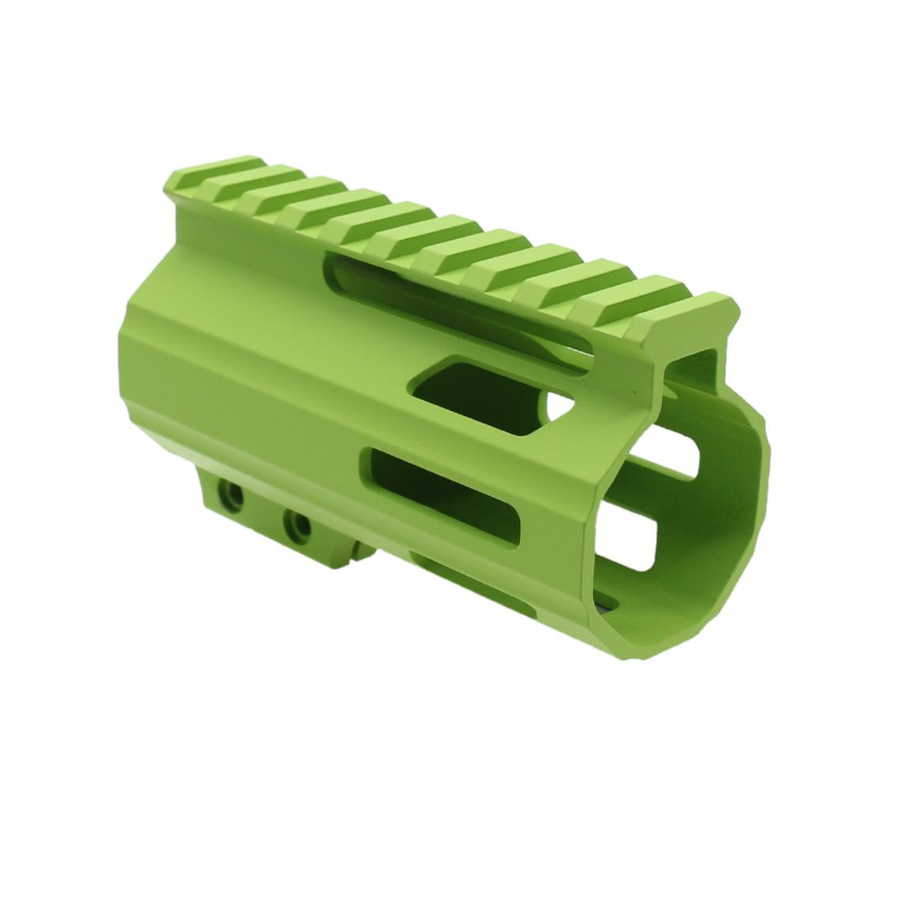 MCS AR-15 4" M-LOK Parallelogram Handguard - MADE IN USA - Cerakote Zombie Green 