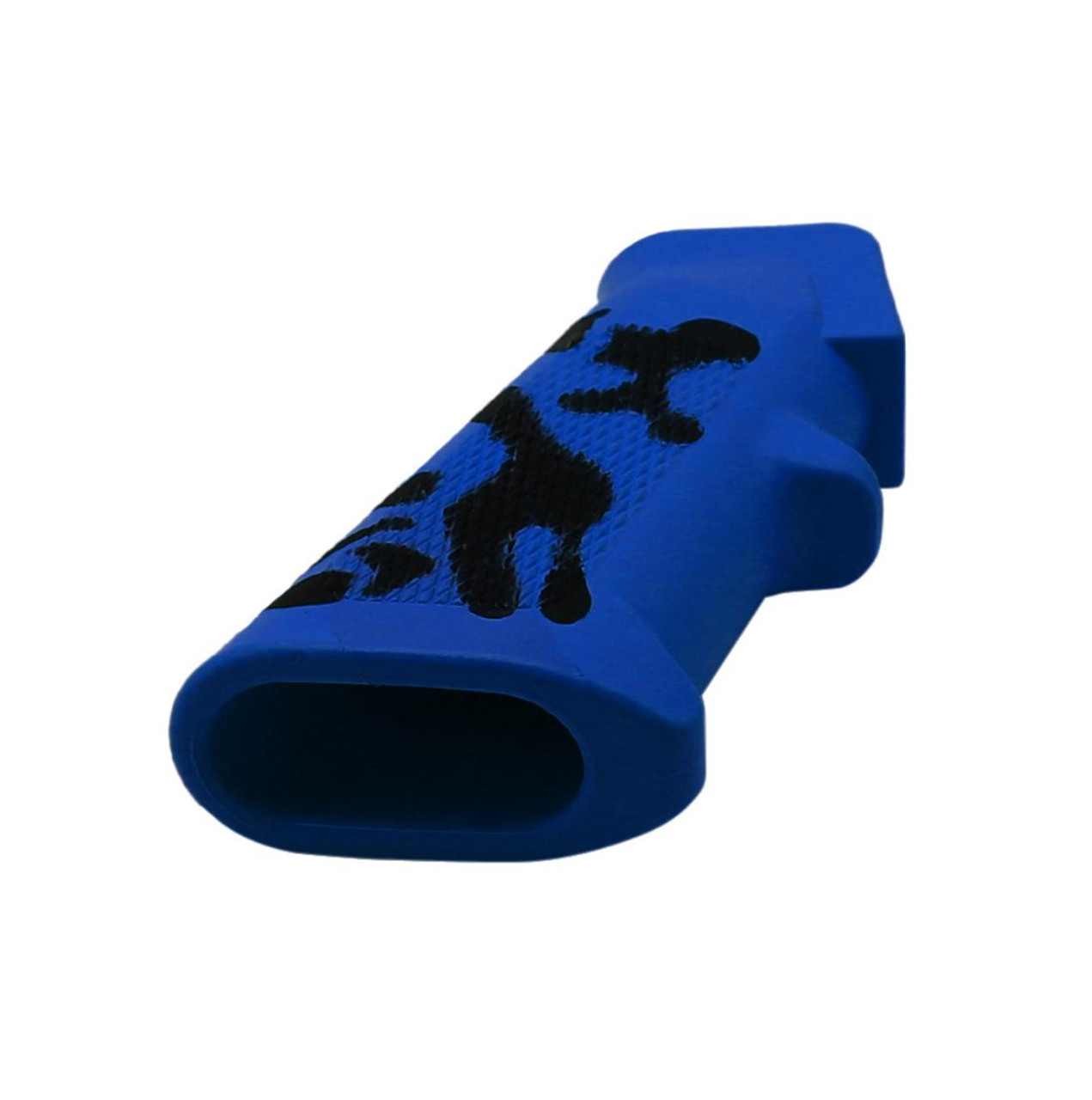 MCS AR-15/10 A2 Style Pistol Grip w/ Screw & Lock Washer Black and Blue Flame - CERAKOTE CAMO  MCS AR-15/10 A2 Style Pistol Grip w/ Screw & Lock Washer Black and Blue Flame - CERAKOTE CAMO
