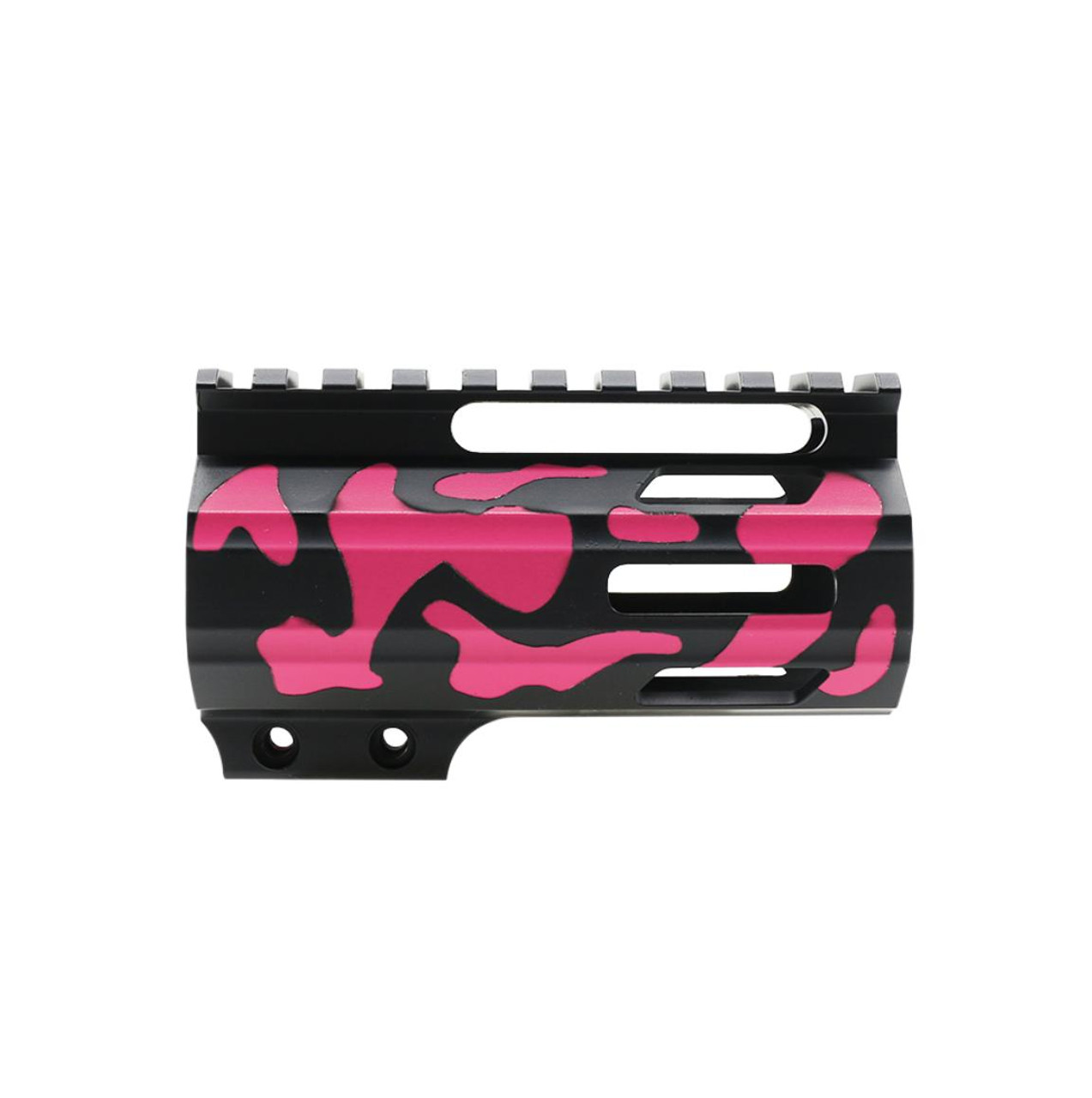 MCS AR-15 4" Parallelogram M-Lok Handguard - Made in USA Black and Pink - CERAKOTE CAMO 