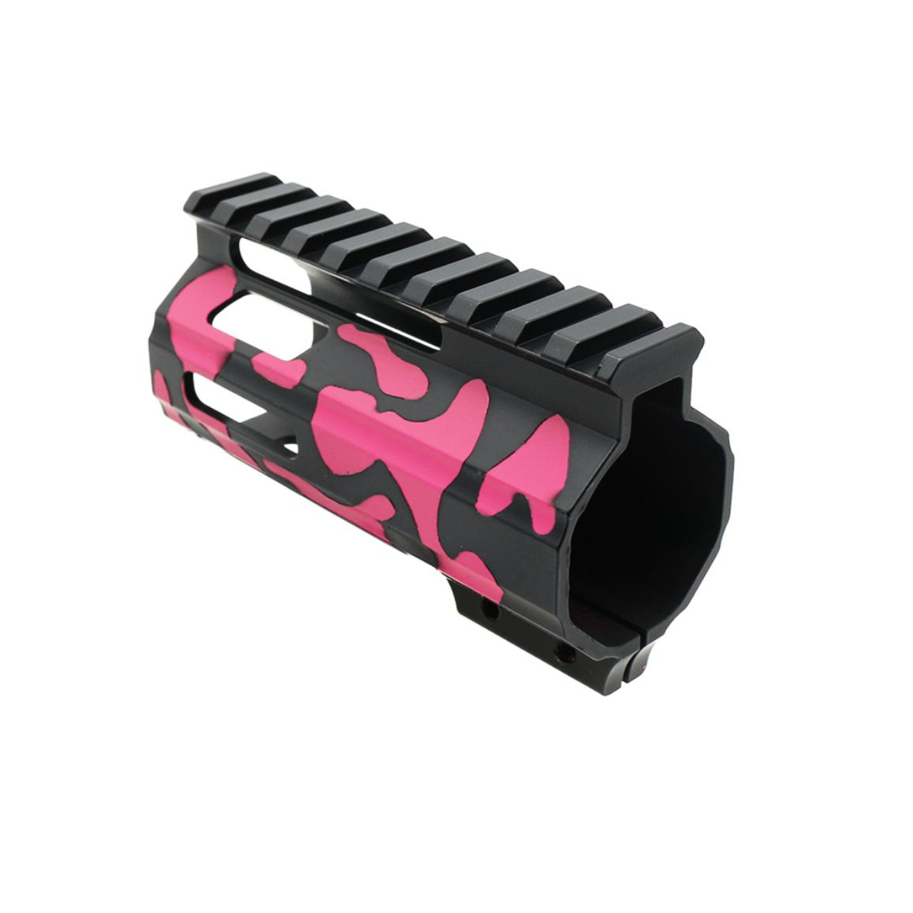 MCS AR-15 4" Parallelogram M-Lok Handguard - Made in USA Black and Pink - CERAKOTE CAMO 