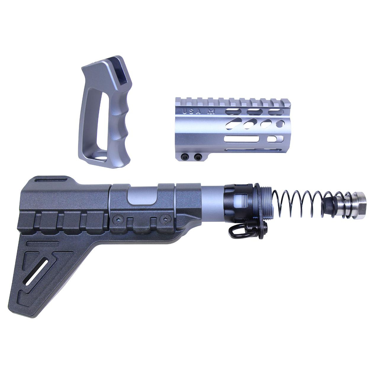 Shop Micro AR Pistol Furniture Anodized Gray | MCS Gearup