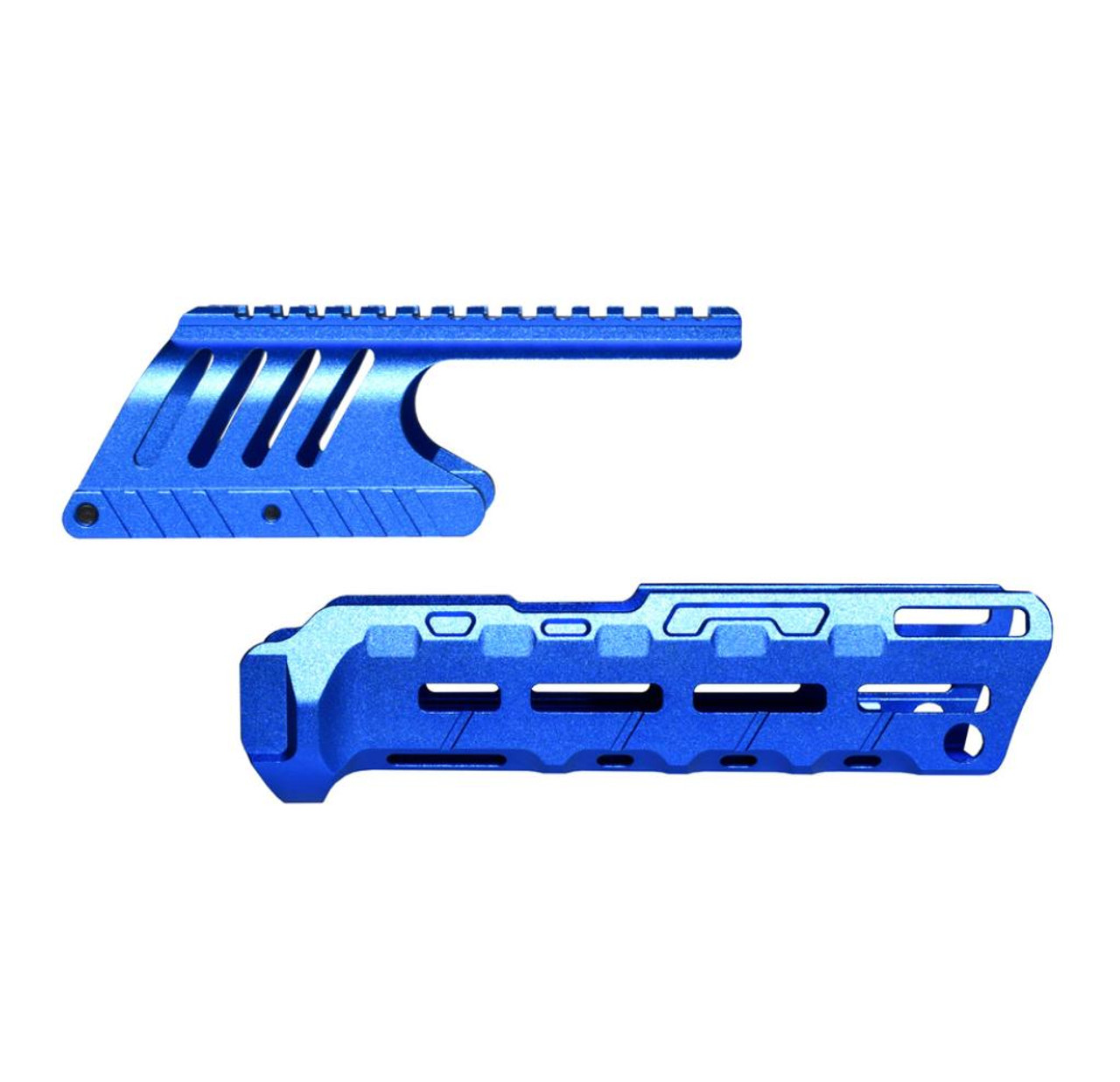 MCS Remington 870 12 gauge - Saddle Mount & Forend - Aluminum - Dark Blue - Aftermarket Combo Set 