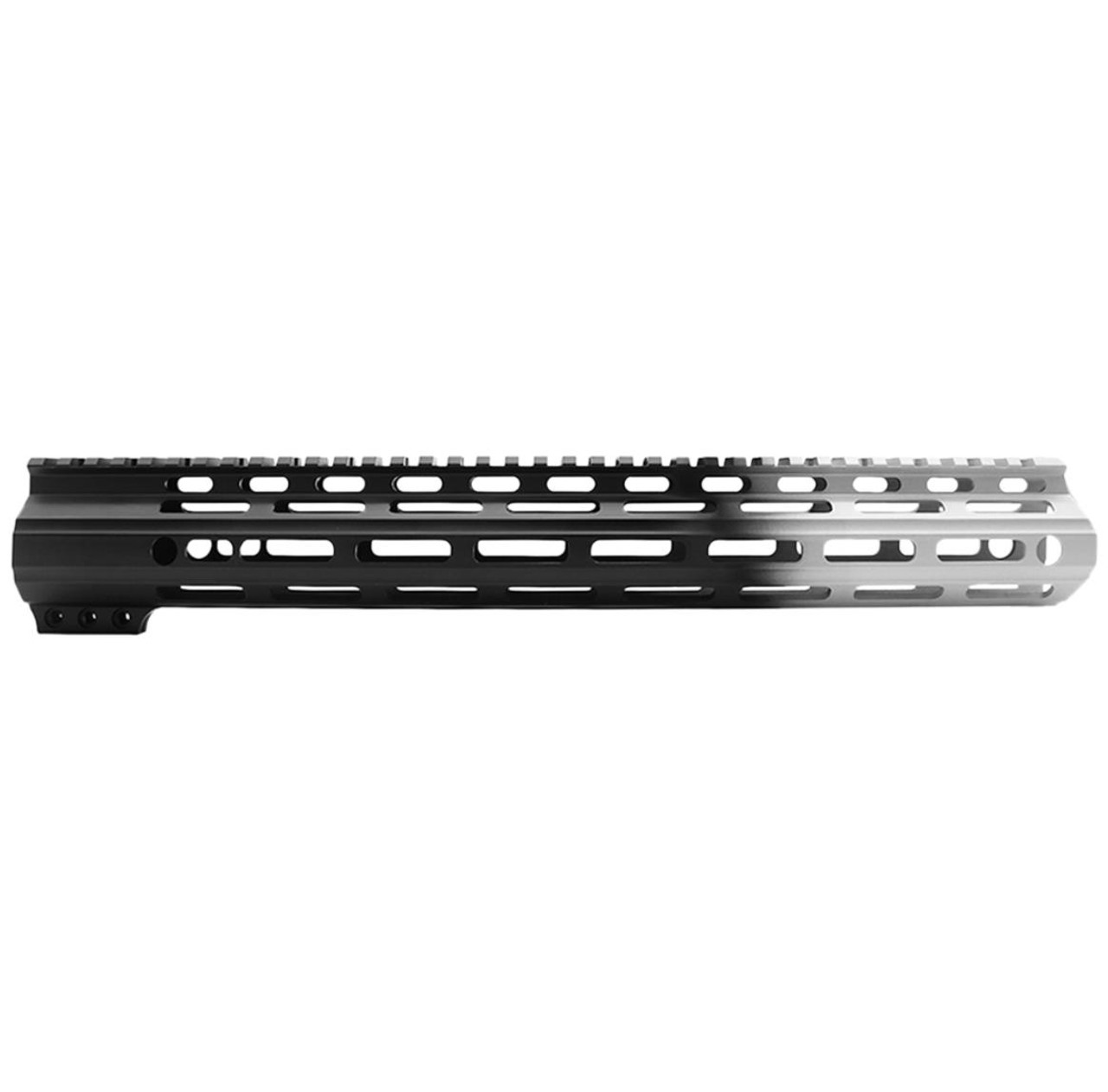 MCS AR-15 ANGLE CUT M-LOK 15 INCH HANDGUARD - MADE IN U.S.A - CERAKOTE GRADIENT SILVER 
