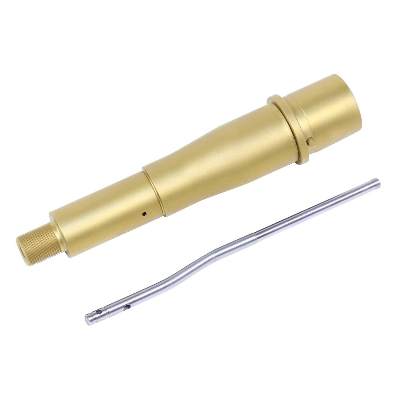 MCS AR-15 5.5″ 5.56mm 1:5 Twist Contour 4150 Barrel W/ Gas Tube - Tin Coated - Gold Titanium Nitride Finish 